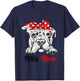 Pittie Mom With Red Bandana Headband Dog Mom Mothers Day T-Shirt - T-Shirt | Navy