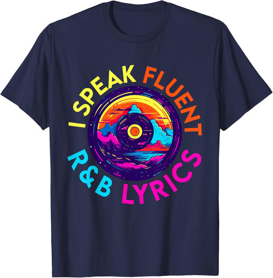 90's R&B Music Women Girl RnB Lover Rhythm and Blues T-Shirt - T-Shirt | Navy