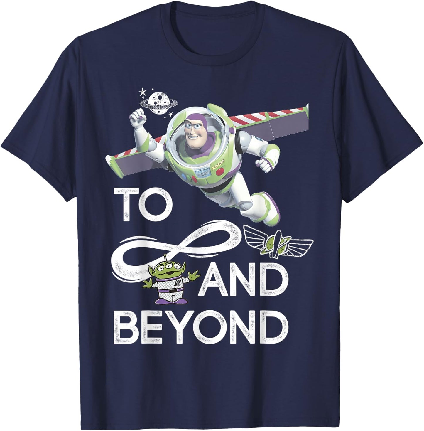 Disney Pixar Toy Story Buzz & Alien To Infinity And Beyond T-Shirt - T-Shirt | Navy
