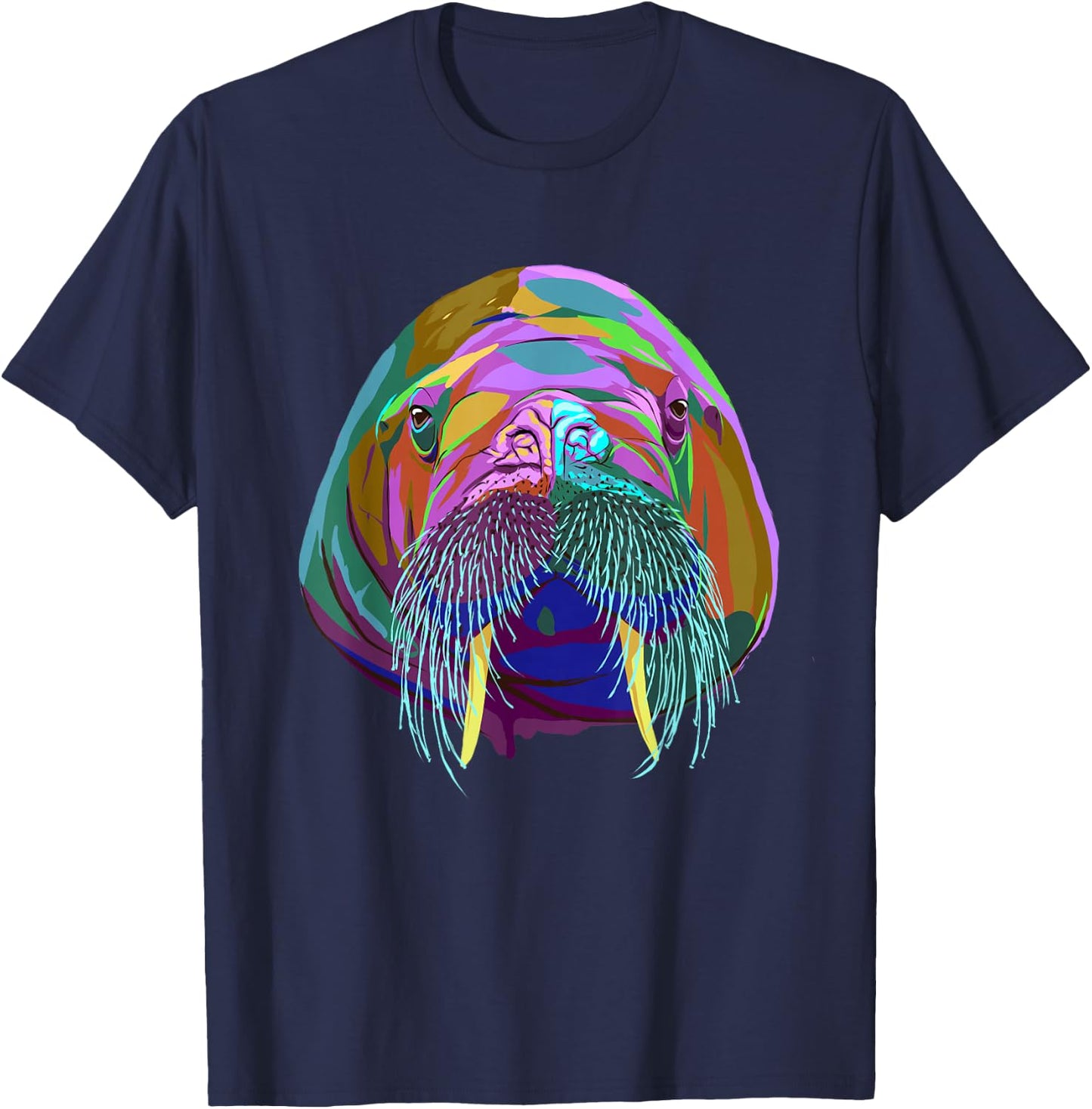 Splash Walrus T-Shirt - T-Shirt | Navy