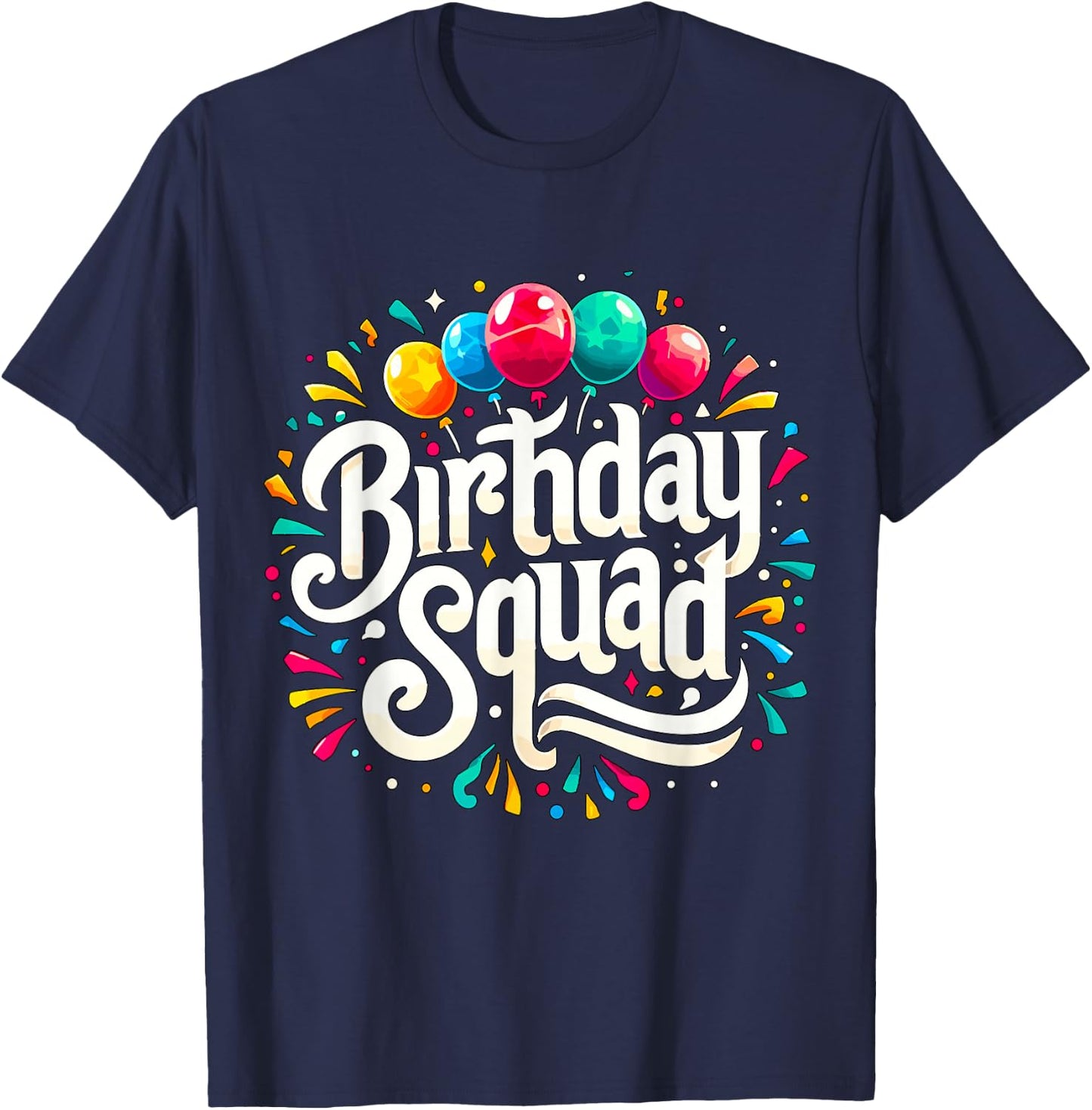 Birthday Squad Birthday Crew Party T-Shirt - T-Shirt | Navy