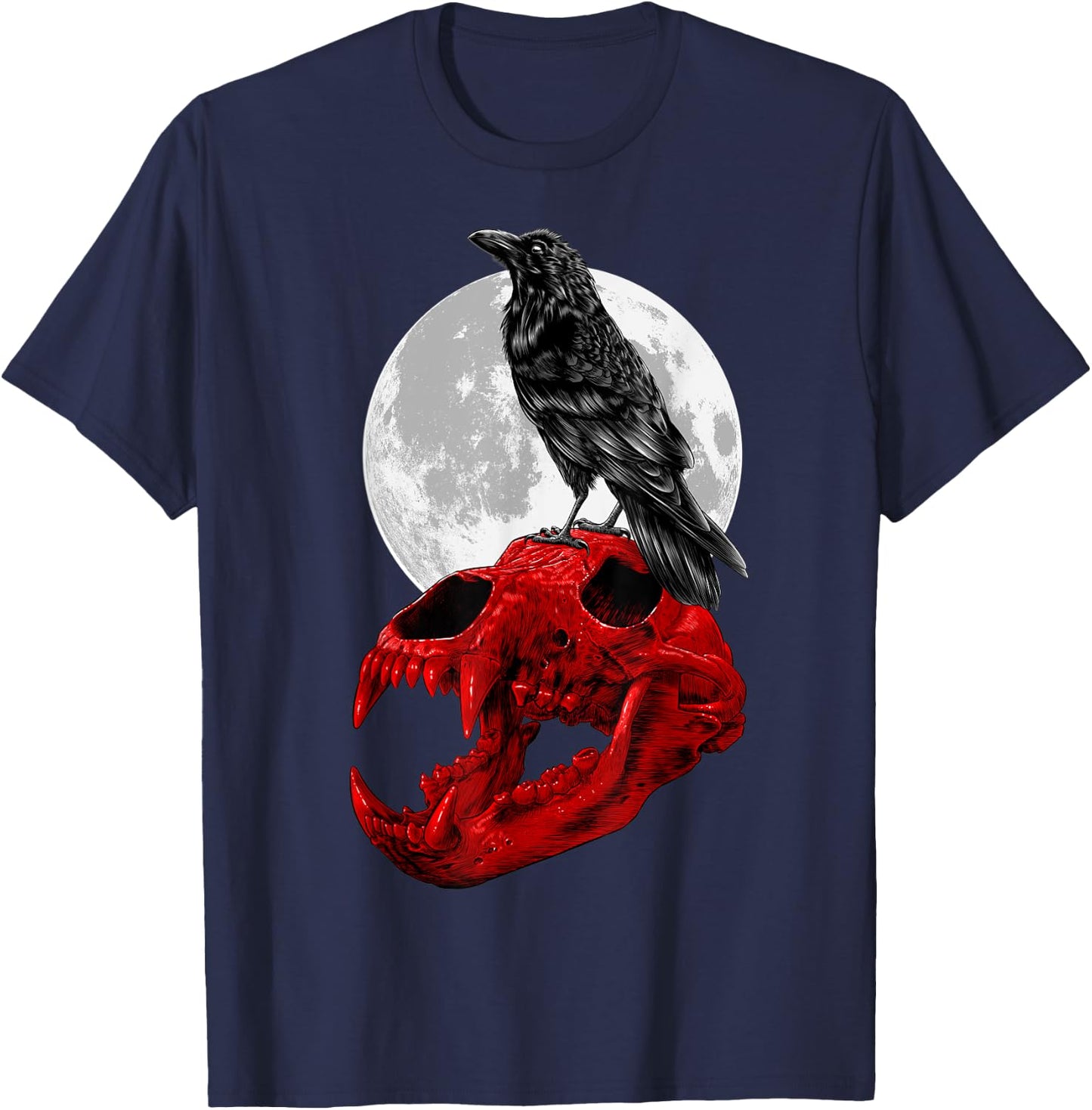 Raven skull T-Shirt - T-Shirt | Navy