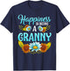 Happiness Is Being A Granny Cute Floral Mothers Day Gifts T-Shirt - T-Shirt | Navy
