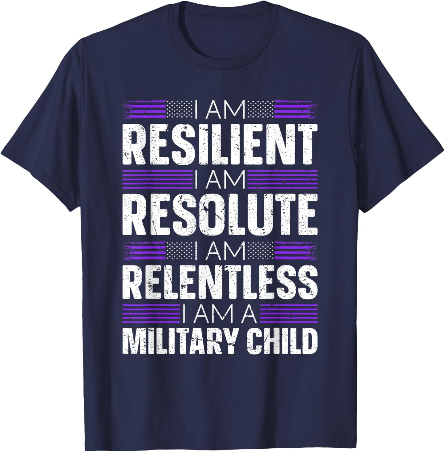Purple Up I Am A Military Child T-Shirt - T-Shirt | Navy