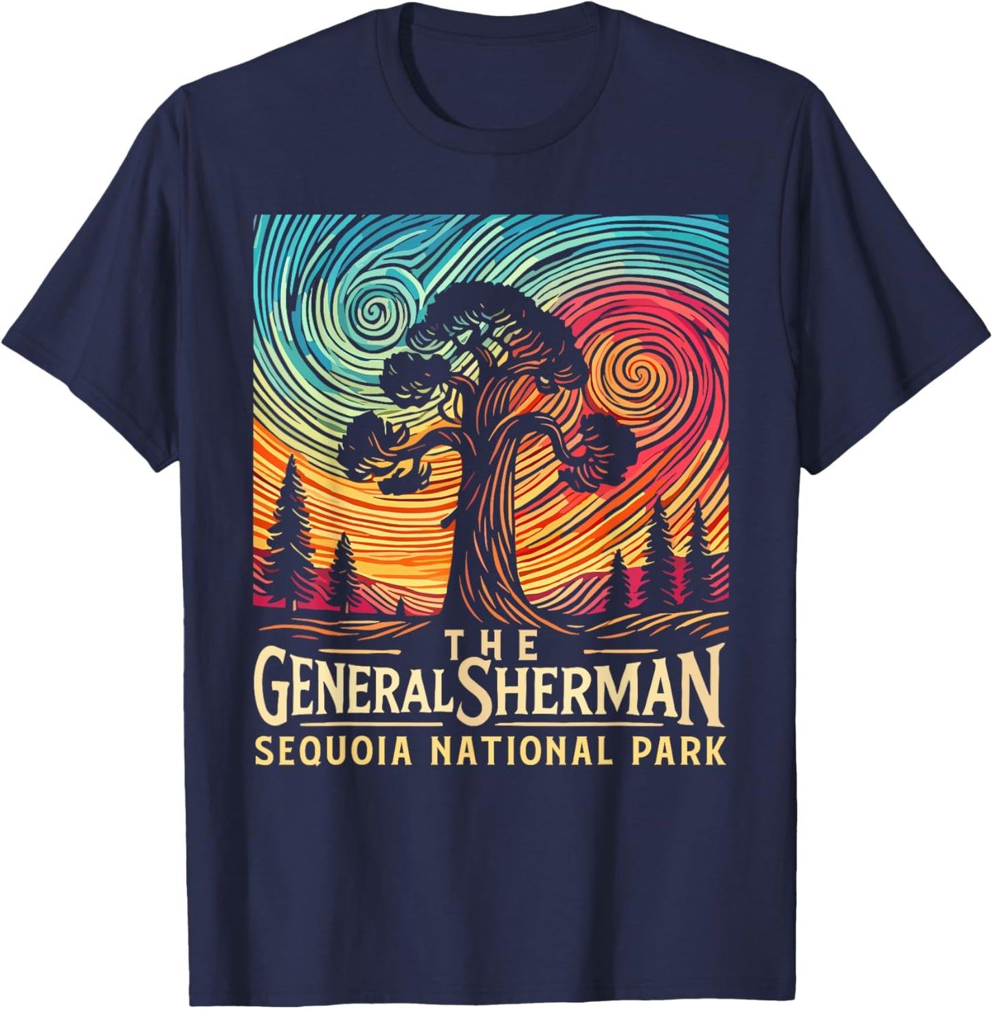 General Sherman Sequoia National Park Shirt Souvenir T-Shirt - T-Shirt | Navy