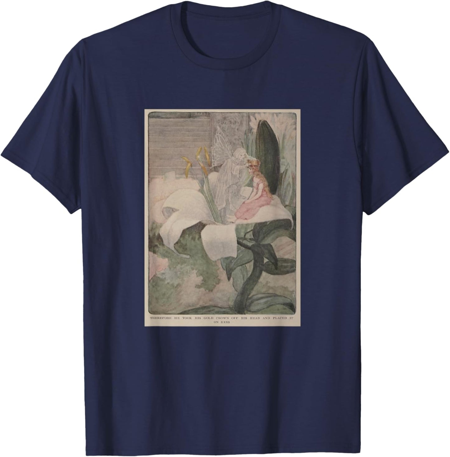 Thumbelina Receiving a Golden Crown T-Shirt - T-Shirt | Navy