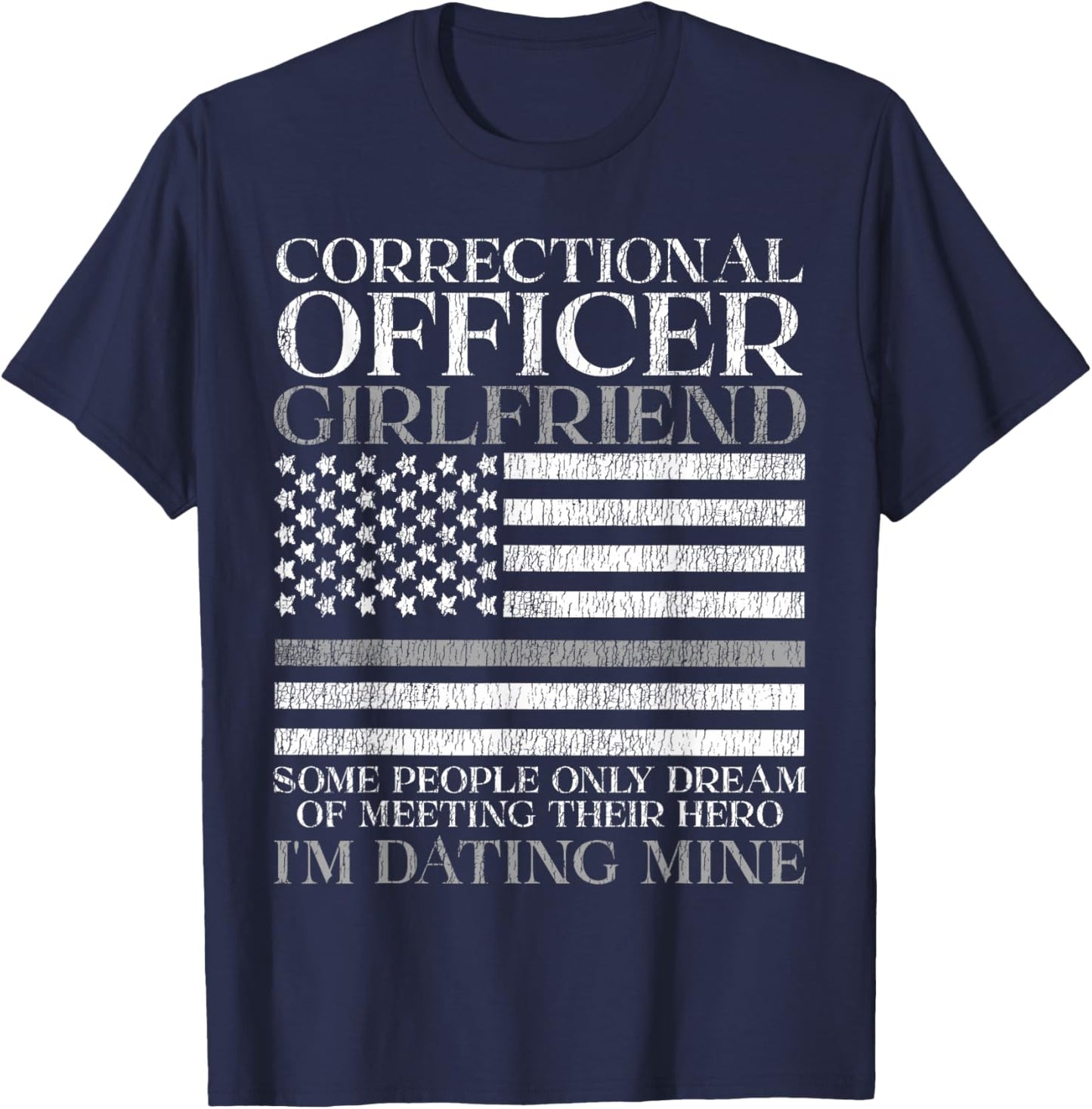 Correctional Officer Girlfriend Correctional Officer T-Shirt - T-Shirt | Navy