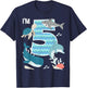 Kids 5 Year Old Ocean Life Whale Dolphin Shark 5th Birthday T-Shirt - T-Shirt | Navy