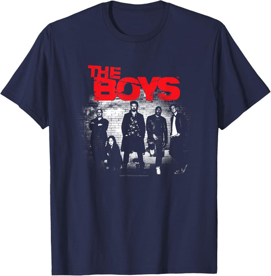 The Boys Graffiti Group Photo Small T-Shirt - T-Shirt | Navy