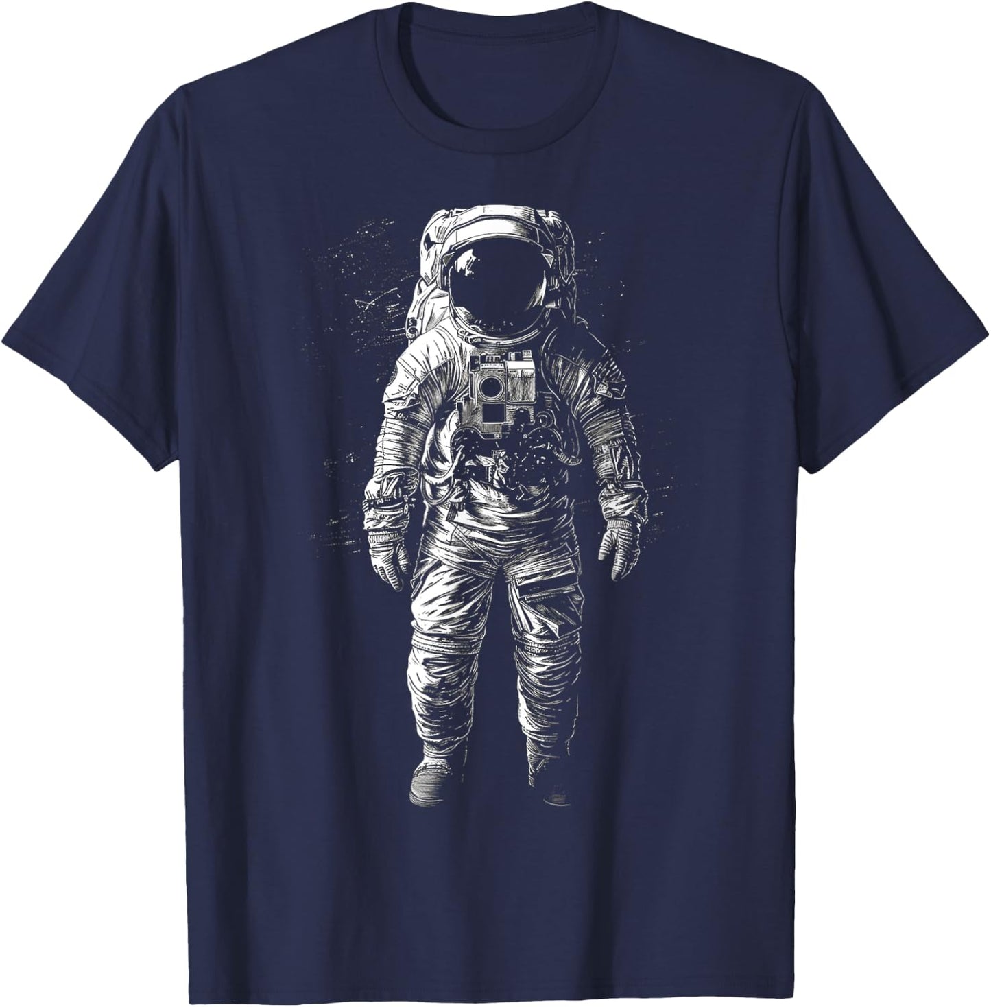 Astronaut Drawing Art Illustration Motif Astronaut T-Shirt - T-Shirt | Navy