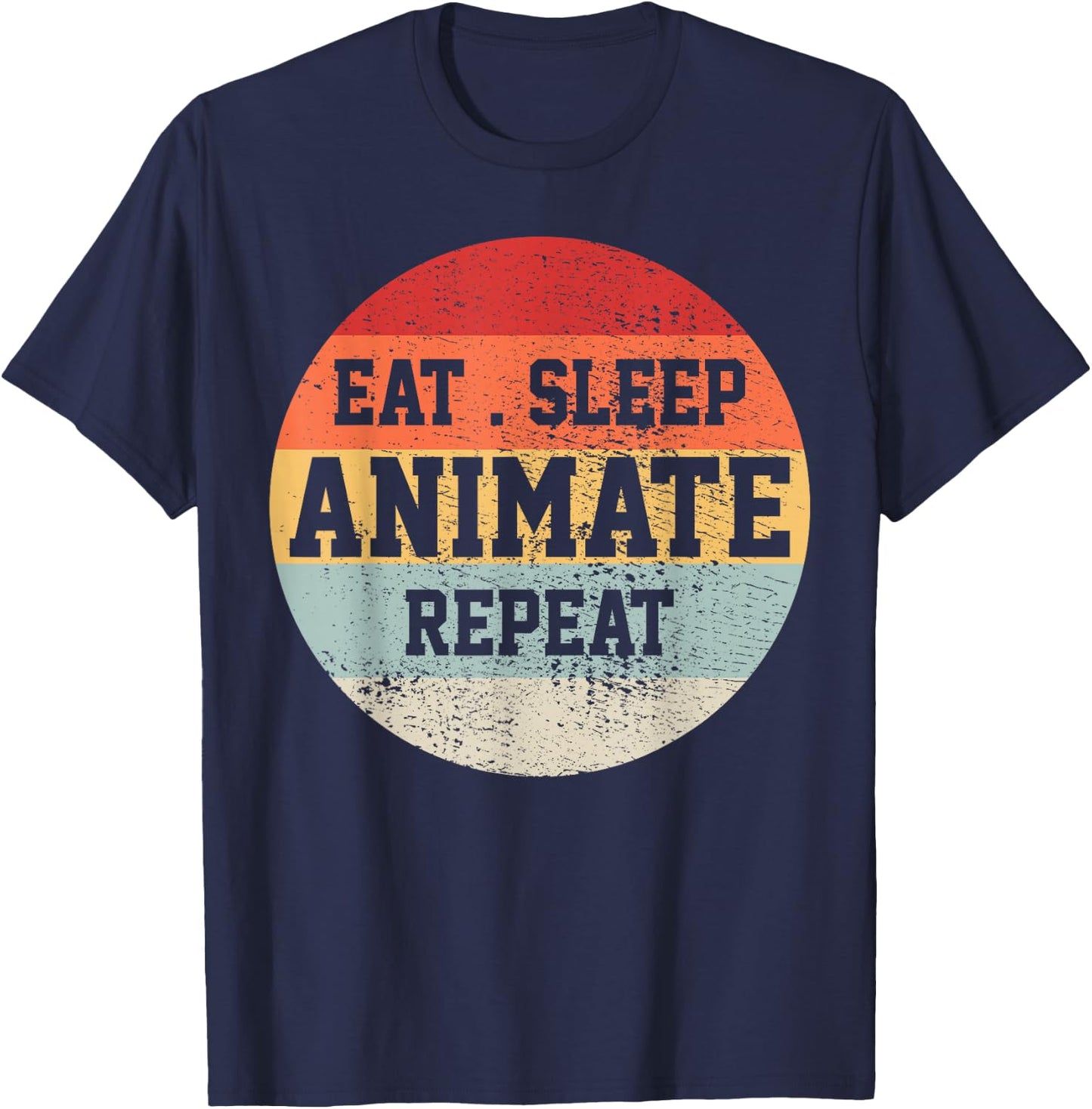 Animator Animation Retro Vintage Funny Gift T-Shirt - T-Shirt | Navy