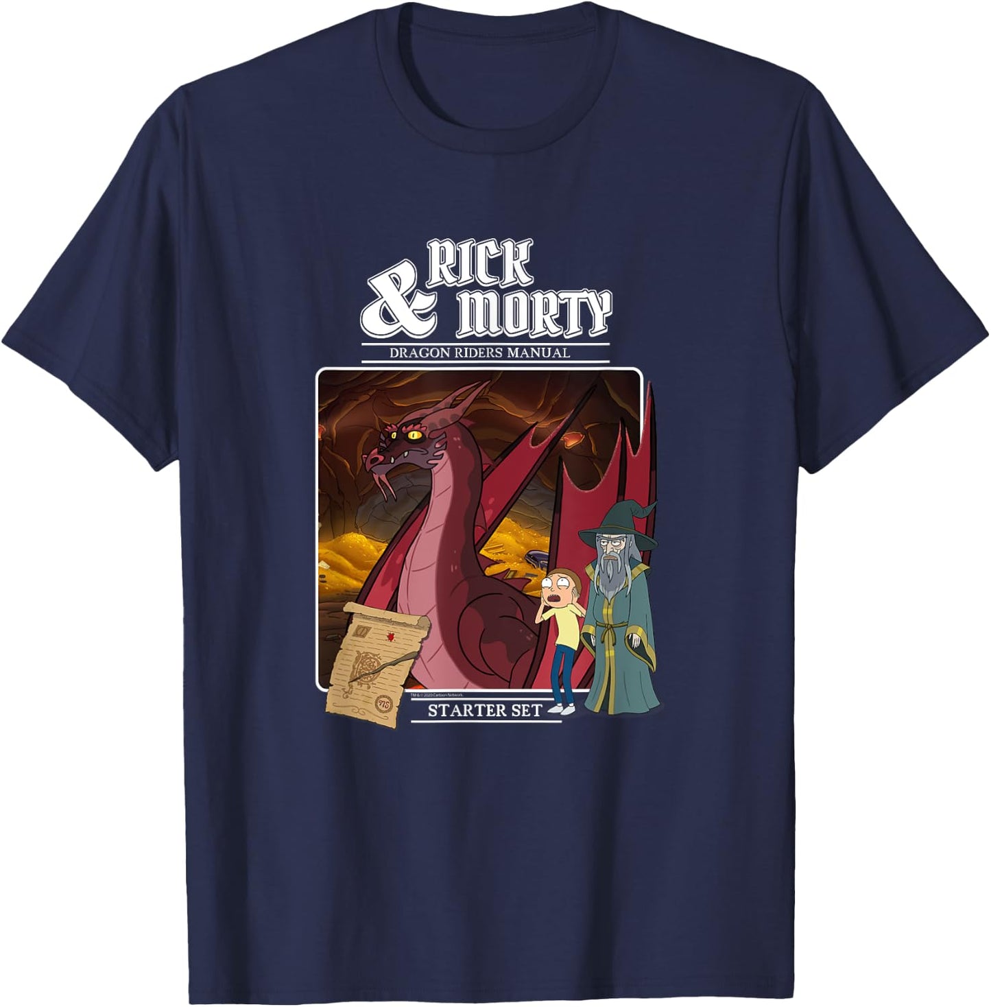 Rick and Morty Role Playing Game T-Shirt - T-Shirt | Navy
