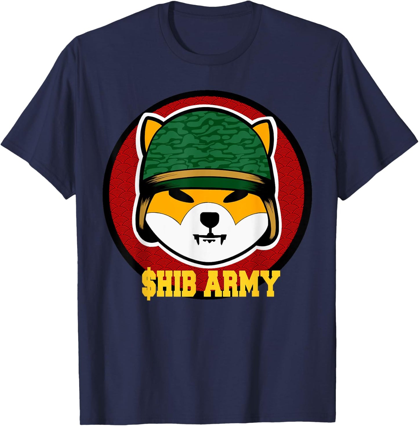SHIB ARMY Shiba Inu coin T-Shirt - T-Shirt | Navy