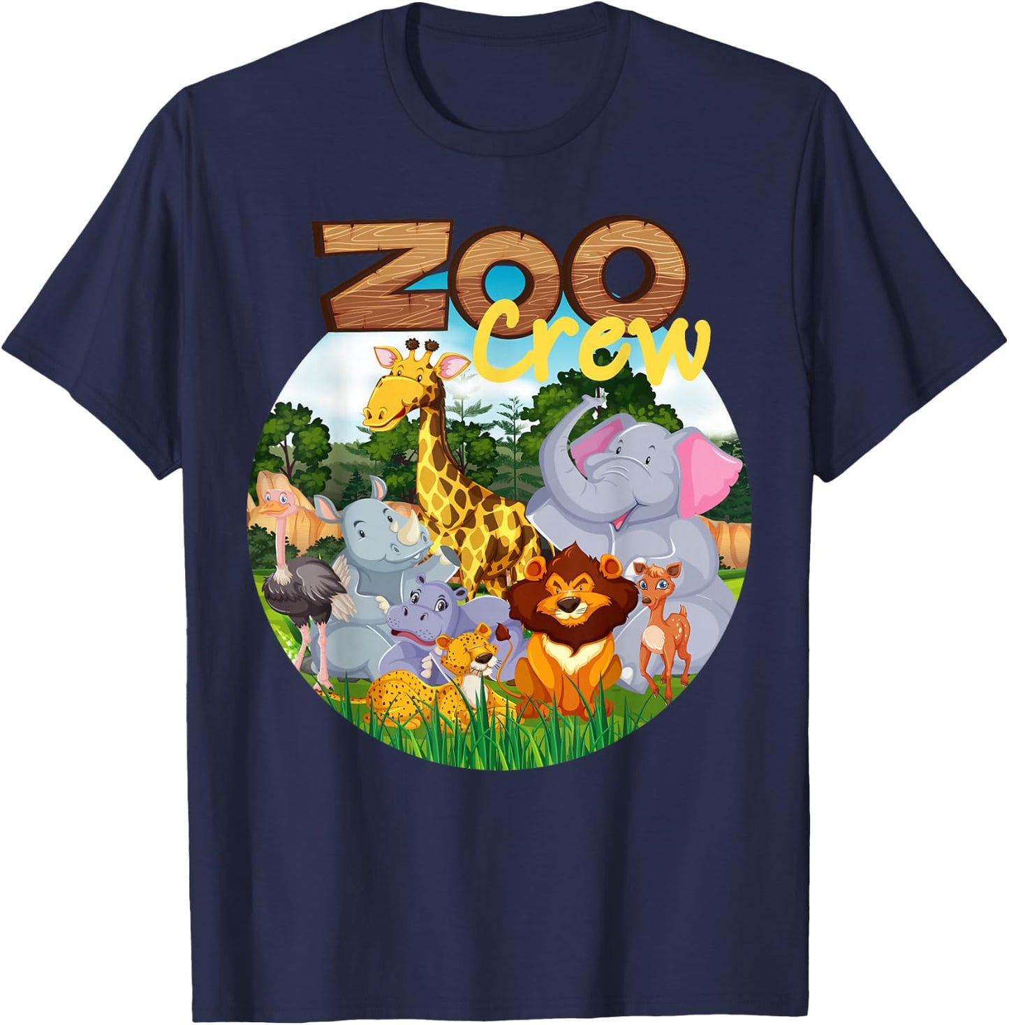 Zoo Crew Cute Zoo Group - Family Trip for Kids or Adults T-Shirt - T-Shirt | Navy