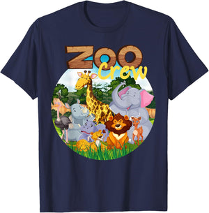 Zoo Crew Cute Zoo Group - Family Trip for Kids or Adults T-Shirt - T-Shirt | Navy
