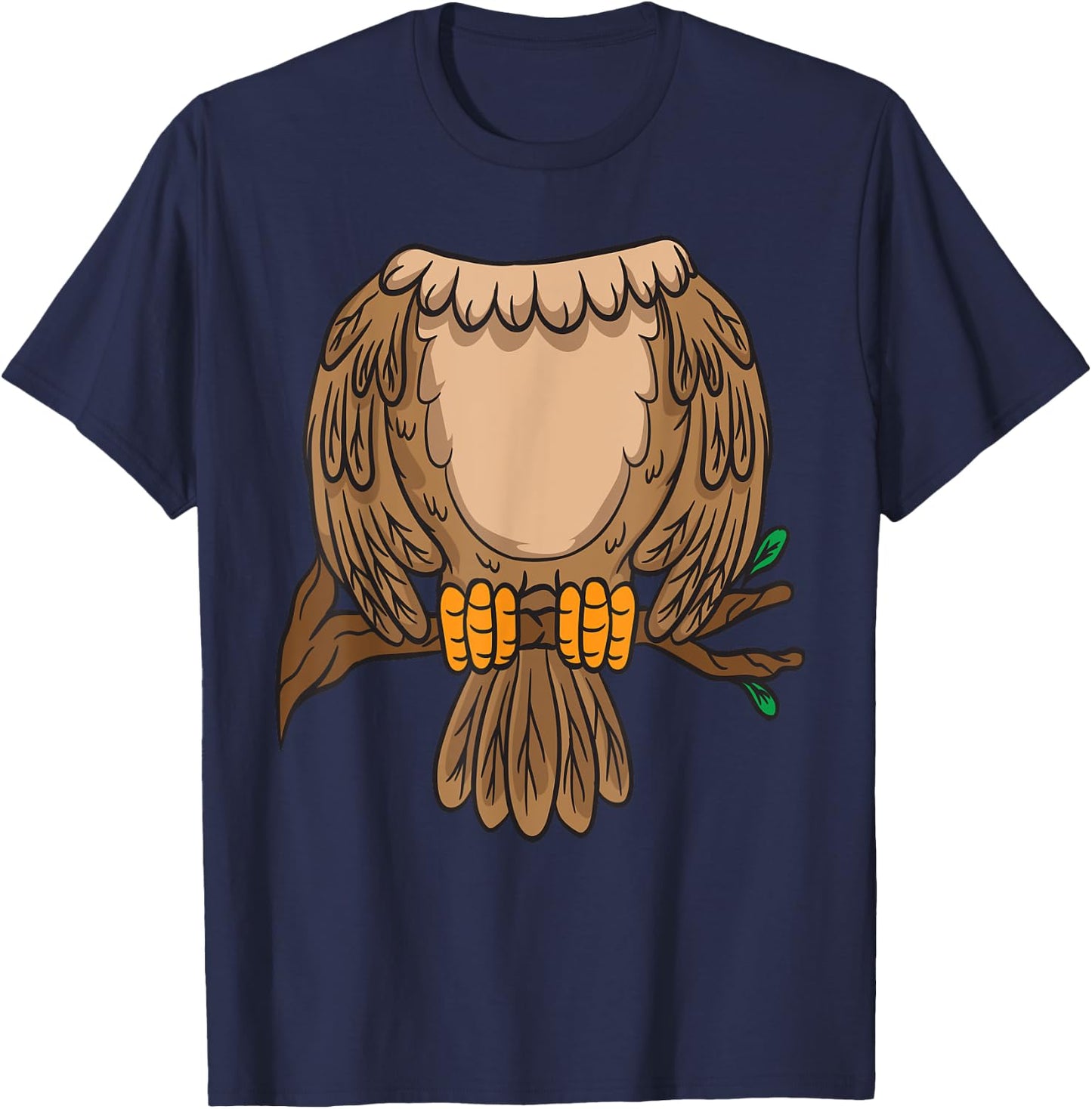 Funny Headless Owl Halloween Night Bird Costume Easy Outfit T-Shirt - T-Shirt | Navy