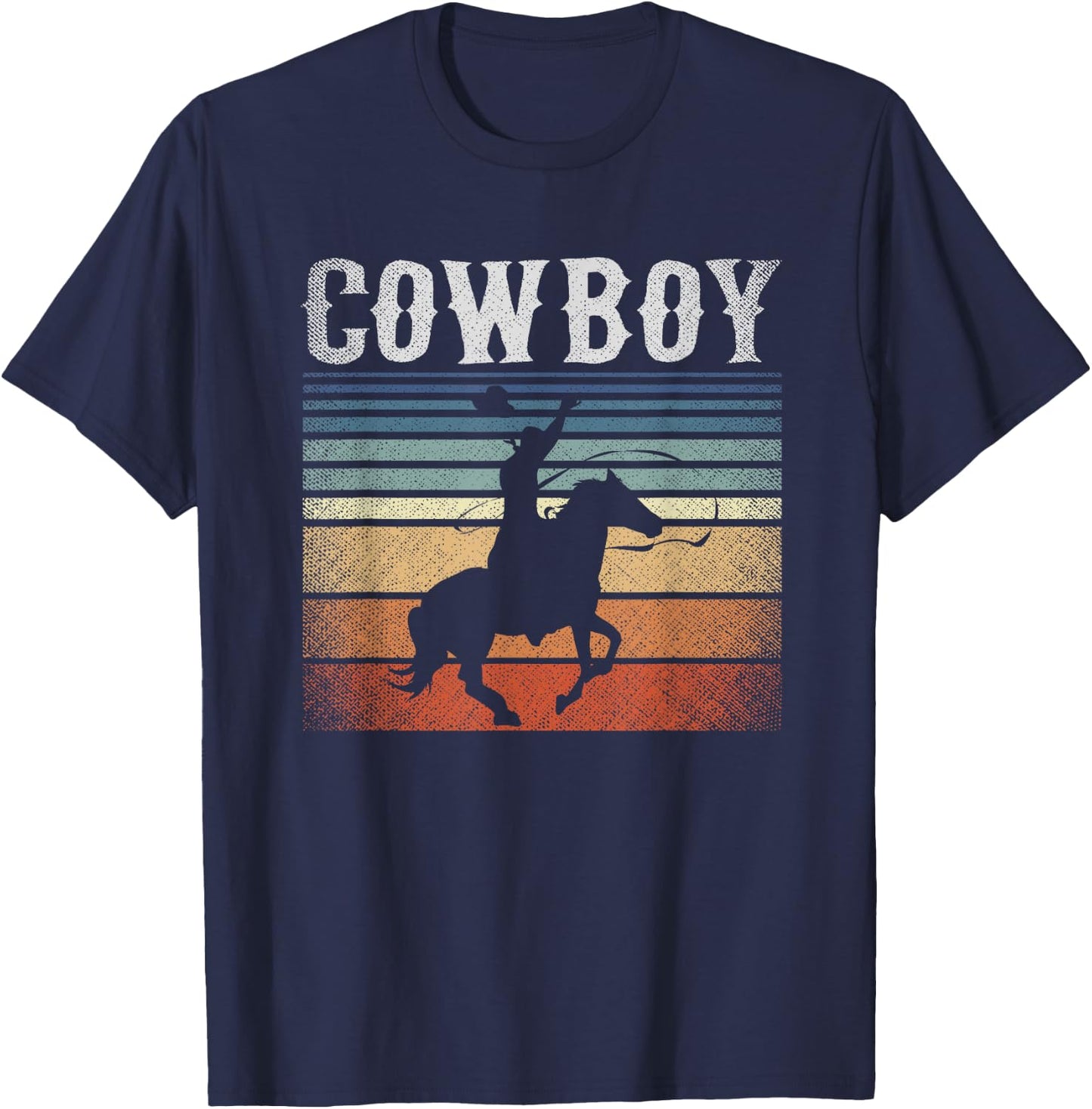 Retro Cowboy T-Shirt - T-Shirt | Navy
