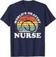 Worlds Okayest Nurse Women Nursing Funny RN LPN Medical T-Shirt - T-Shirt | Navy