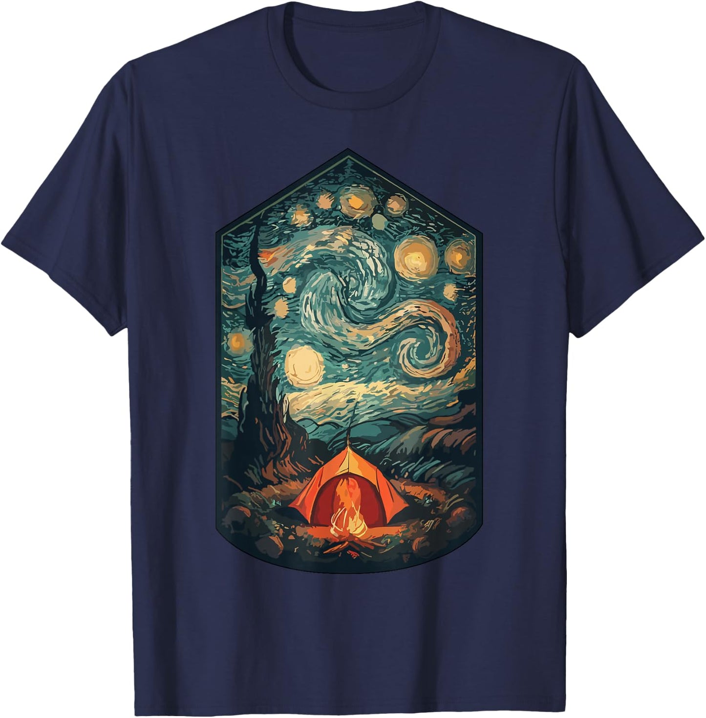 Tent Camper Clothing Vintage Retro Camping Scout T-Shirt - T-Shirt | Navy