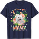 Puli Mama Flower Funny Dog Lover Gift Mama Men Women Kids T-Shirt - T-Shirt | Navy