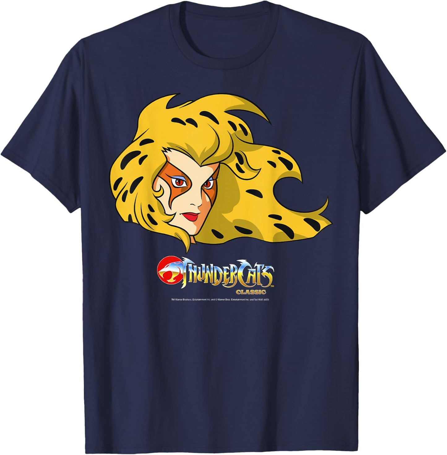 Thundercats Cheetara Big Face T-Shirt - T-Shirt | Navy