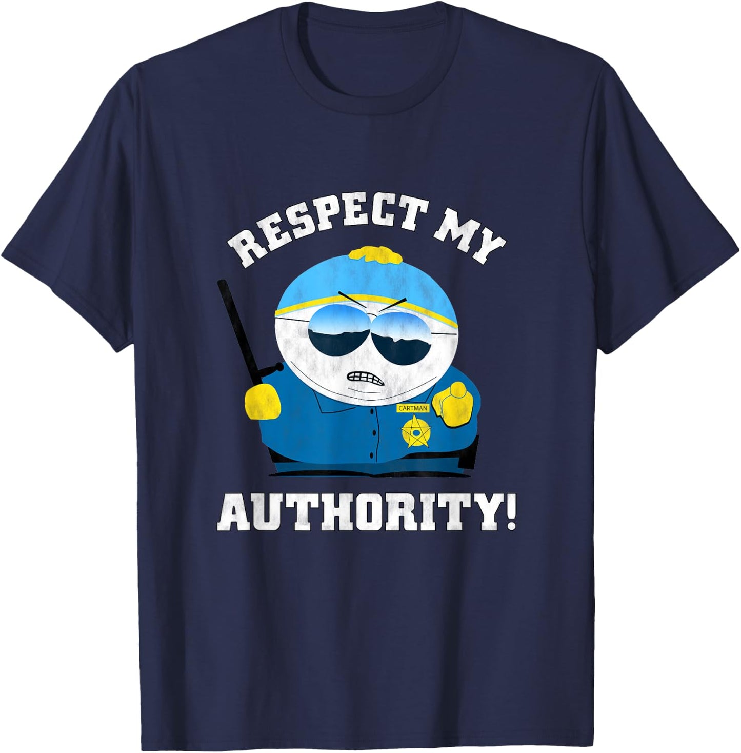 South Park Officer Cartman T-Shirt - T-Shirt | Navy