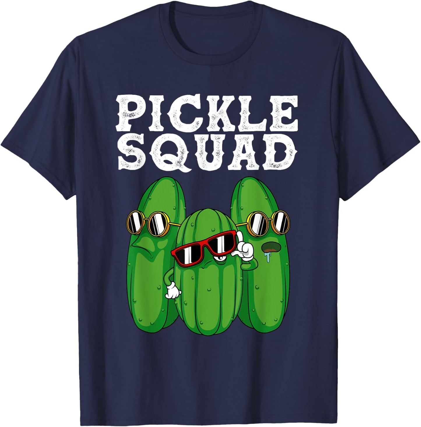 Funny Pickle Squad Novelty Gift Men Kids Big Dill Gang Lover T-Shirt - T-Shirt | Navy