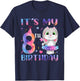 It's My 8th Birthday Bunny Rabbit 8 Years Old Boy Girl T-Shirt - T-Shirt | Navy