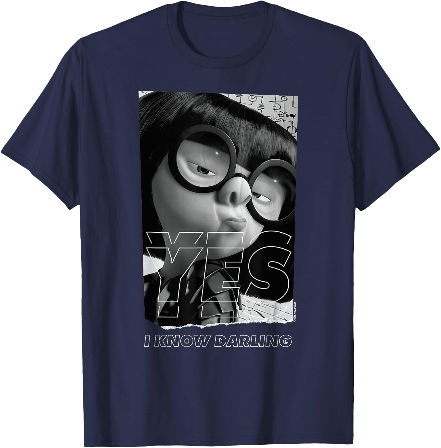 The Incredibles - Edna Yes Darling T-Shirt - T-Shirt | Navy