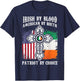 Irish By Blood American By Birth Patriot By Choice T-Shirt - T-Shirt | Navy