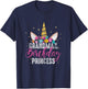 Grandma Of The Birthday Princess Gifts Unicorn Birthday T-Shirt - T-Shirt | Navy