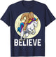 Bigfoot Unicorn Shirt Believe Funny Sasquatch Cryptozoology T-Shirt - T-Shirt | Navy
