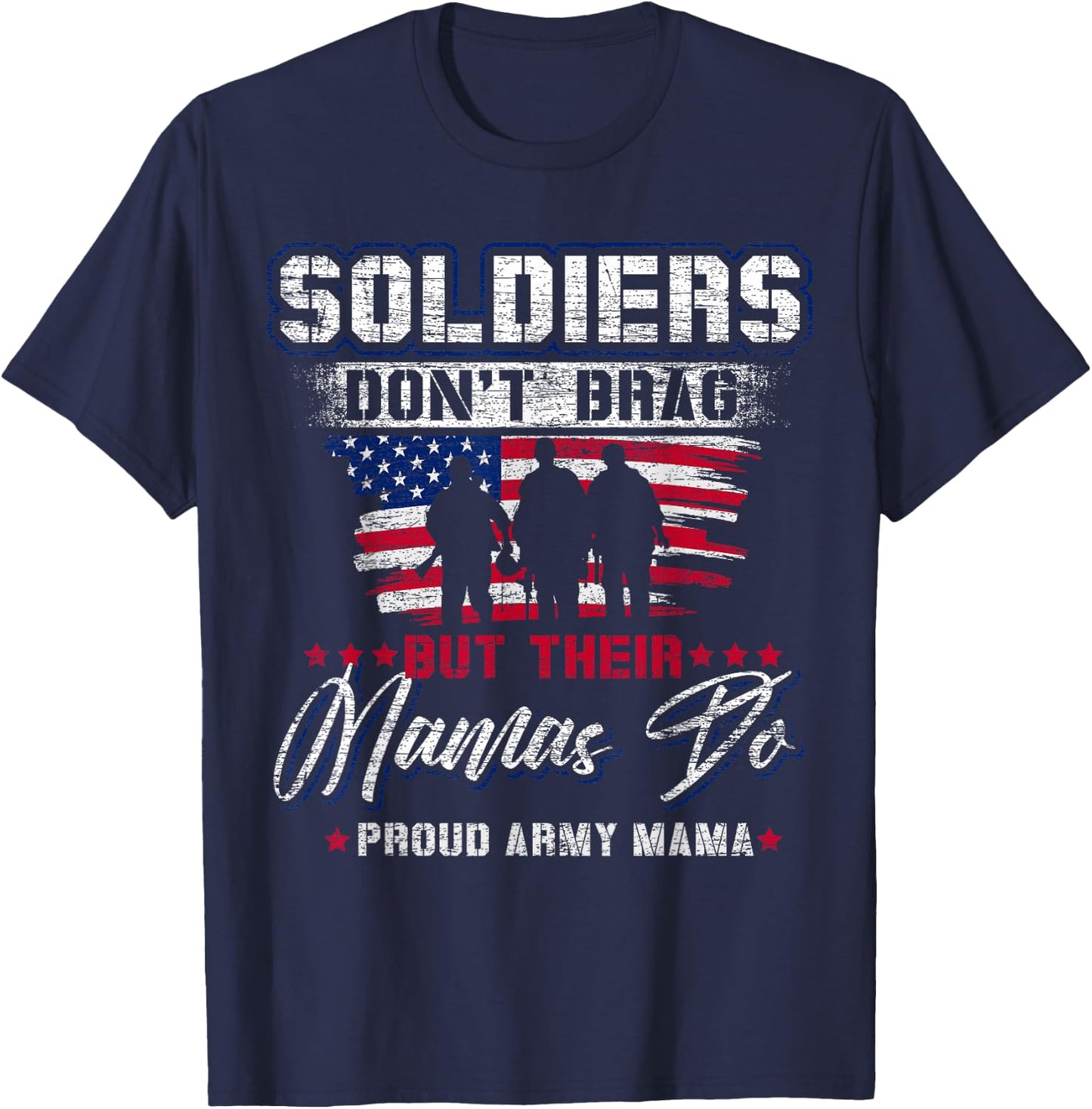 Proud Army Mama Mother T-Shirt - T-Shirt | Navy