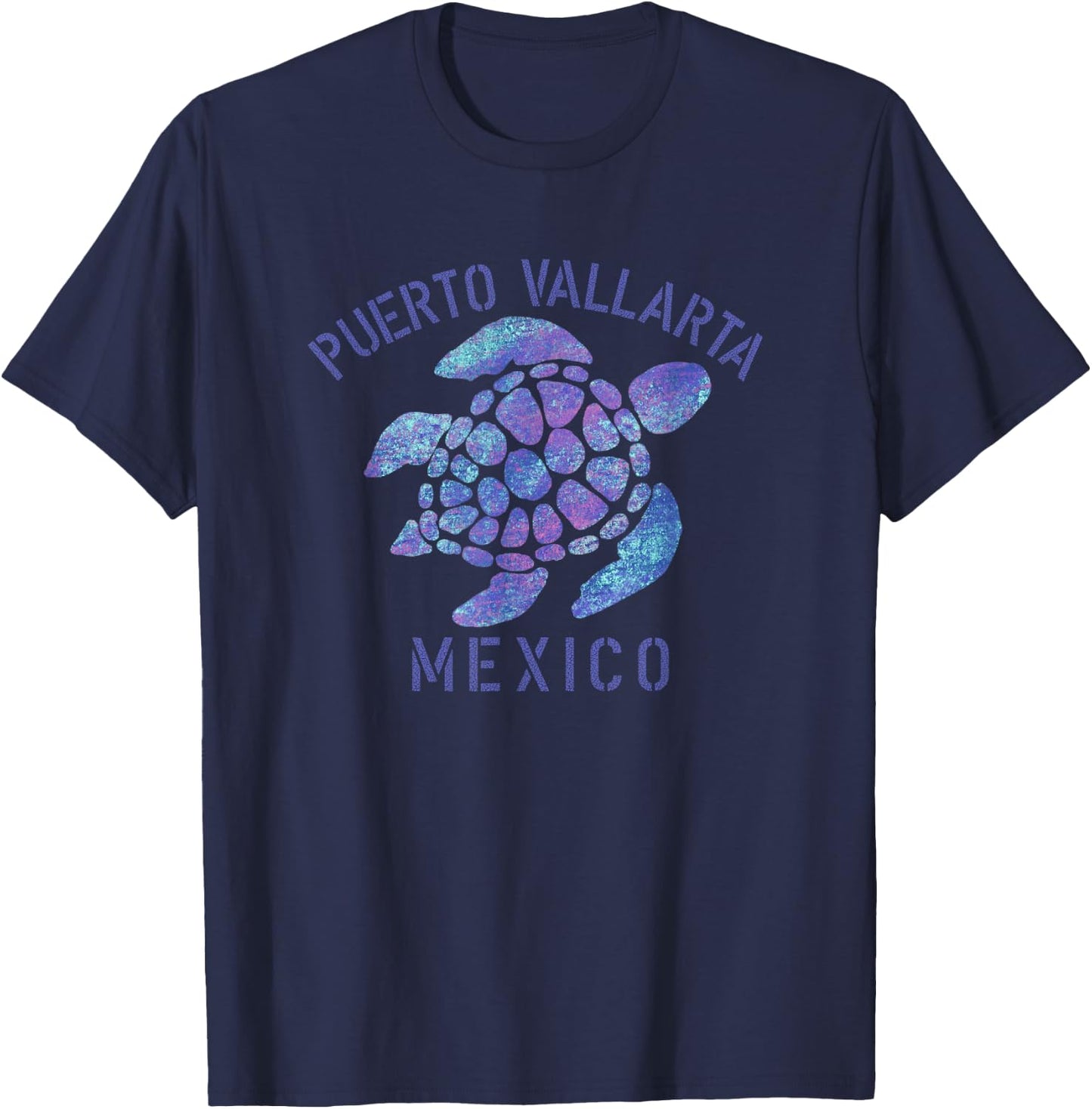 Puerto Vallarta, MEX Beach Design / Souvenir Illustration T-Shirt - T-Shirt | Navy