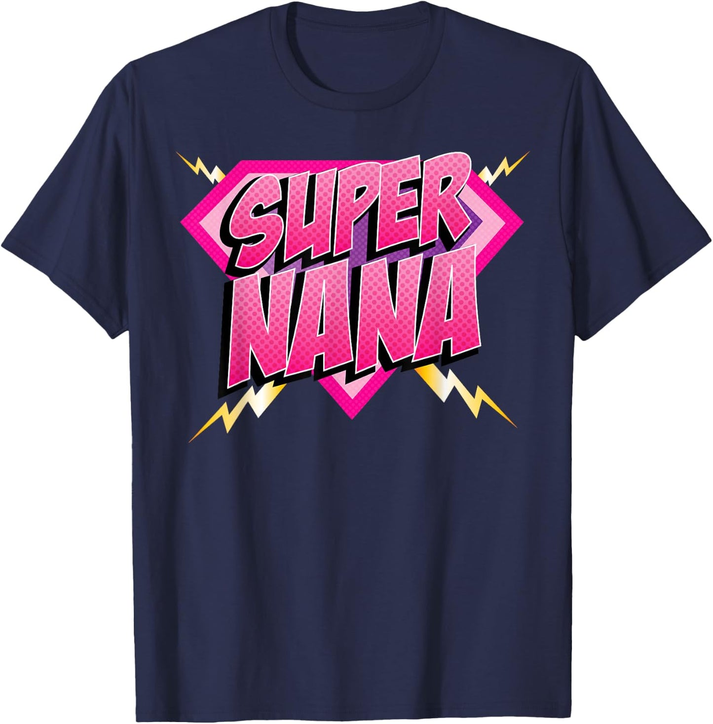 Super Nana Superhero Grandmother Comic Book Women T-Shirt - T-Shirt | Navy