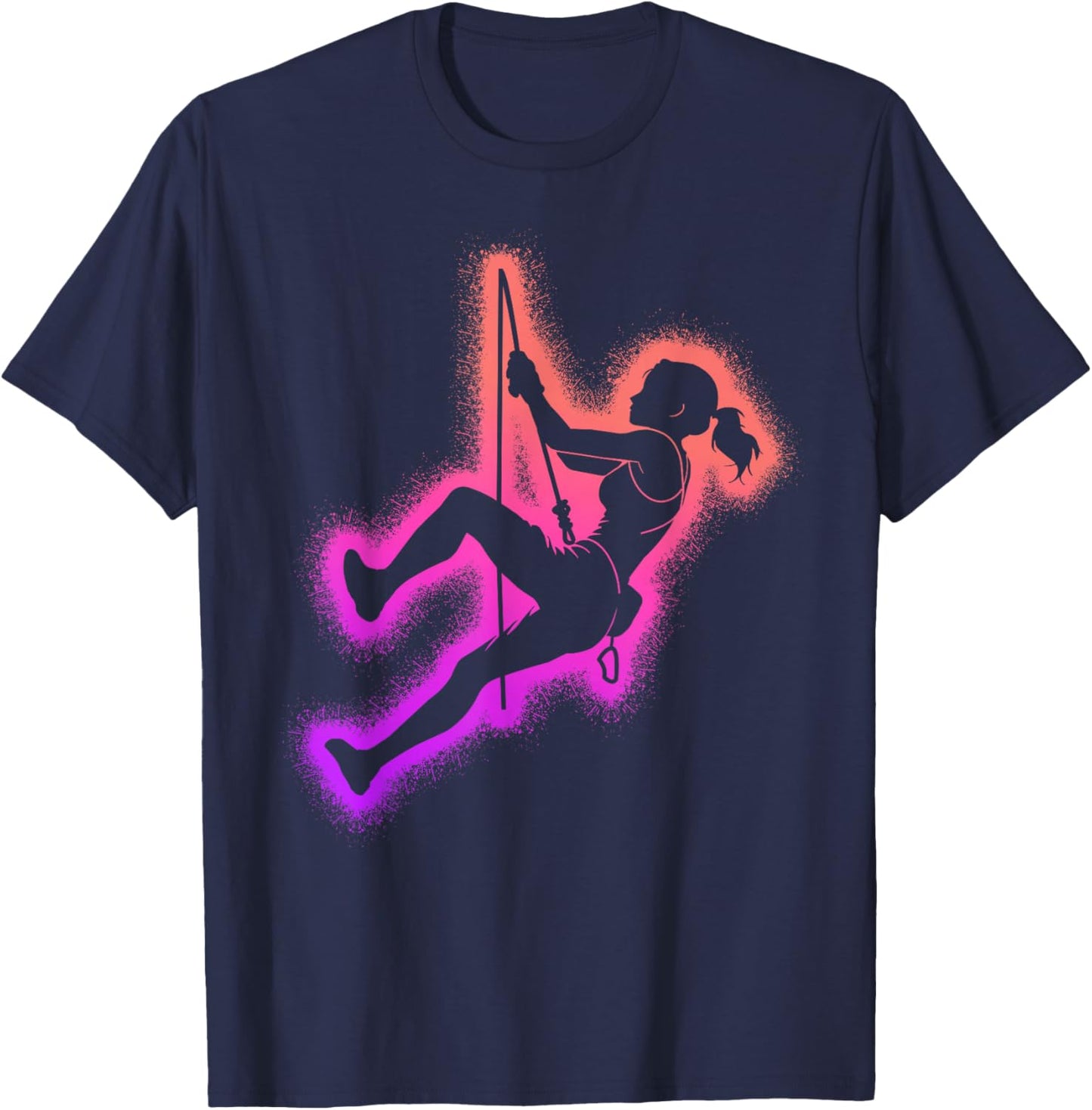 Climbing Bouldering Kids Girls Women Rock Climber T-Shirt - T-Shirt | Navy