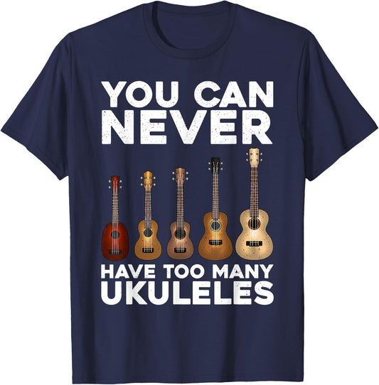 Funny Ukulele Art Women Ukulele Lover Ukulele Player T-Shirt - T-Shirt | Navy