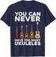 Funny Ukulele Art Women Ukulele Lover Ukulele Player T-Shirt - T-Shirt | Navy