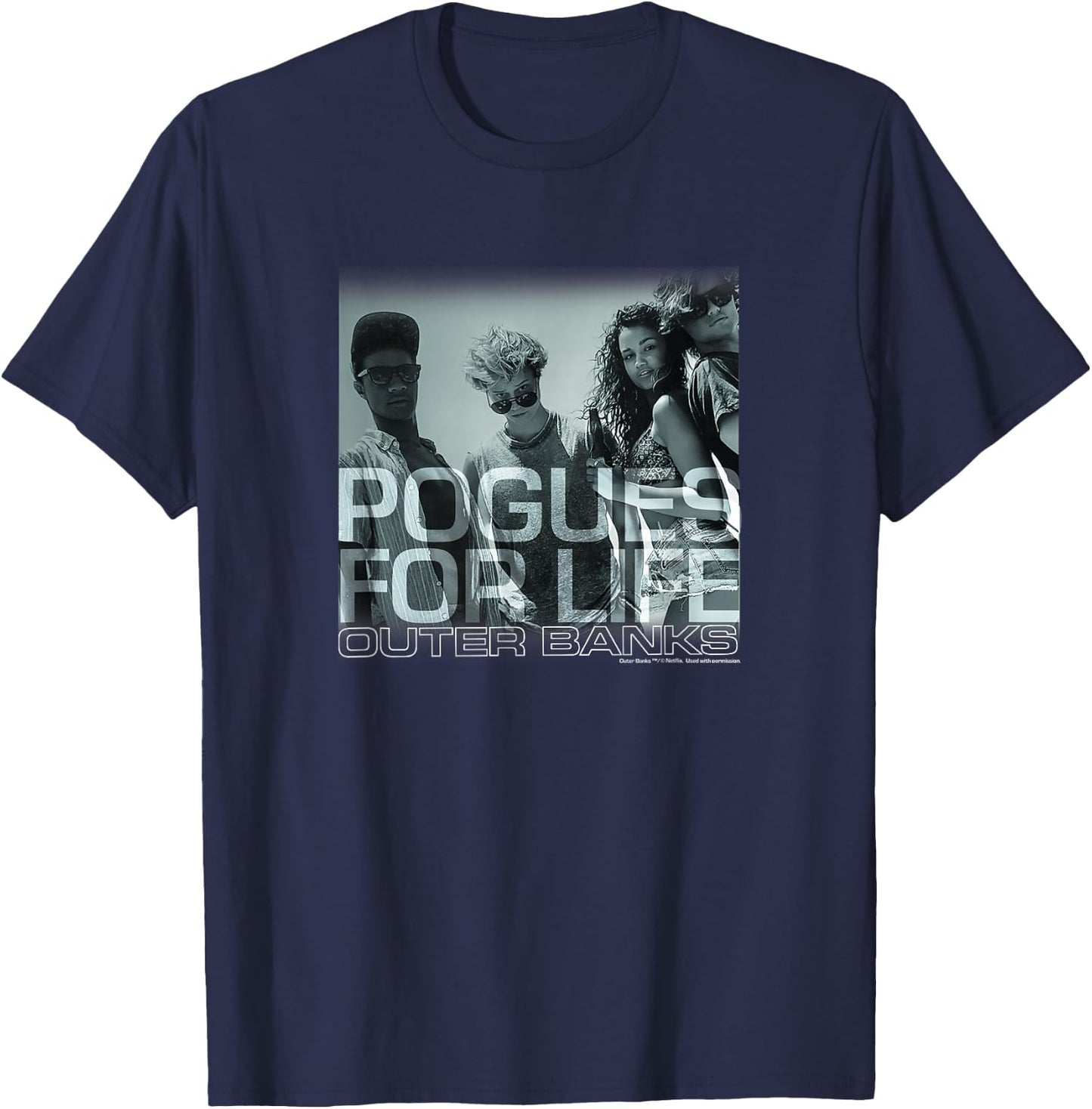 Outer Banks Pogues for Life Small T-Shirt - T-Shirt | Navy