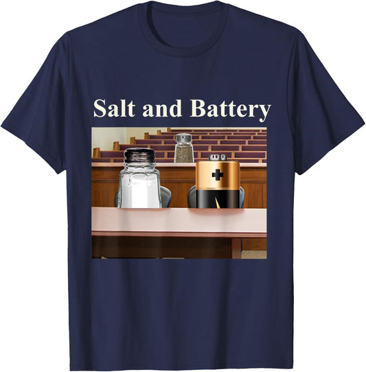 Assault and Battery and a Shakedown for Pepper pass the Salt T-Shirt - T-Shirt | Navy