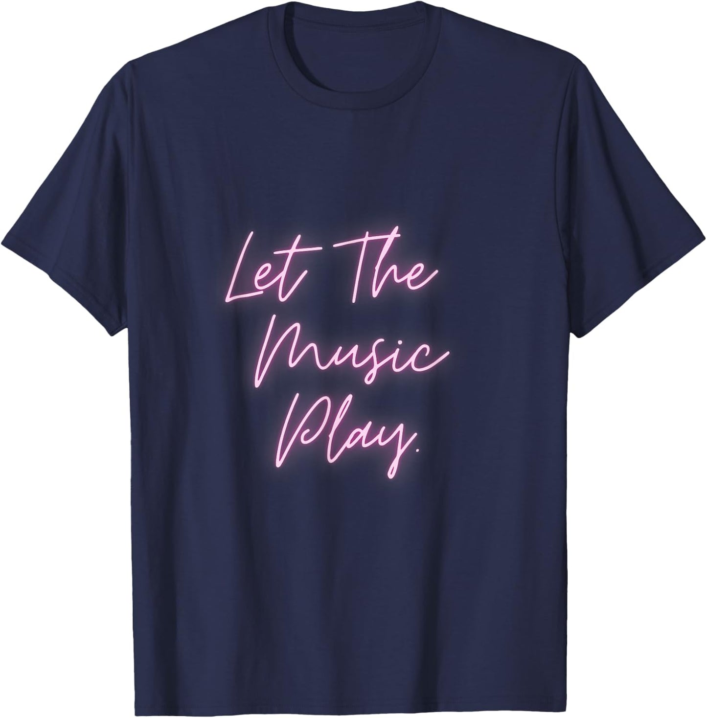 80s Music Neon Free Style T-Shirt - T-Shirt | Navy