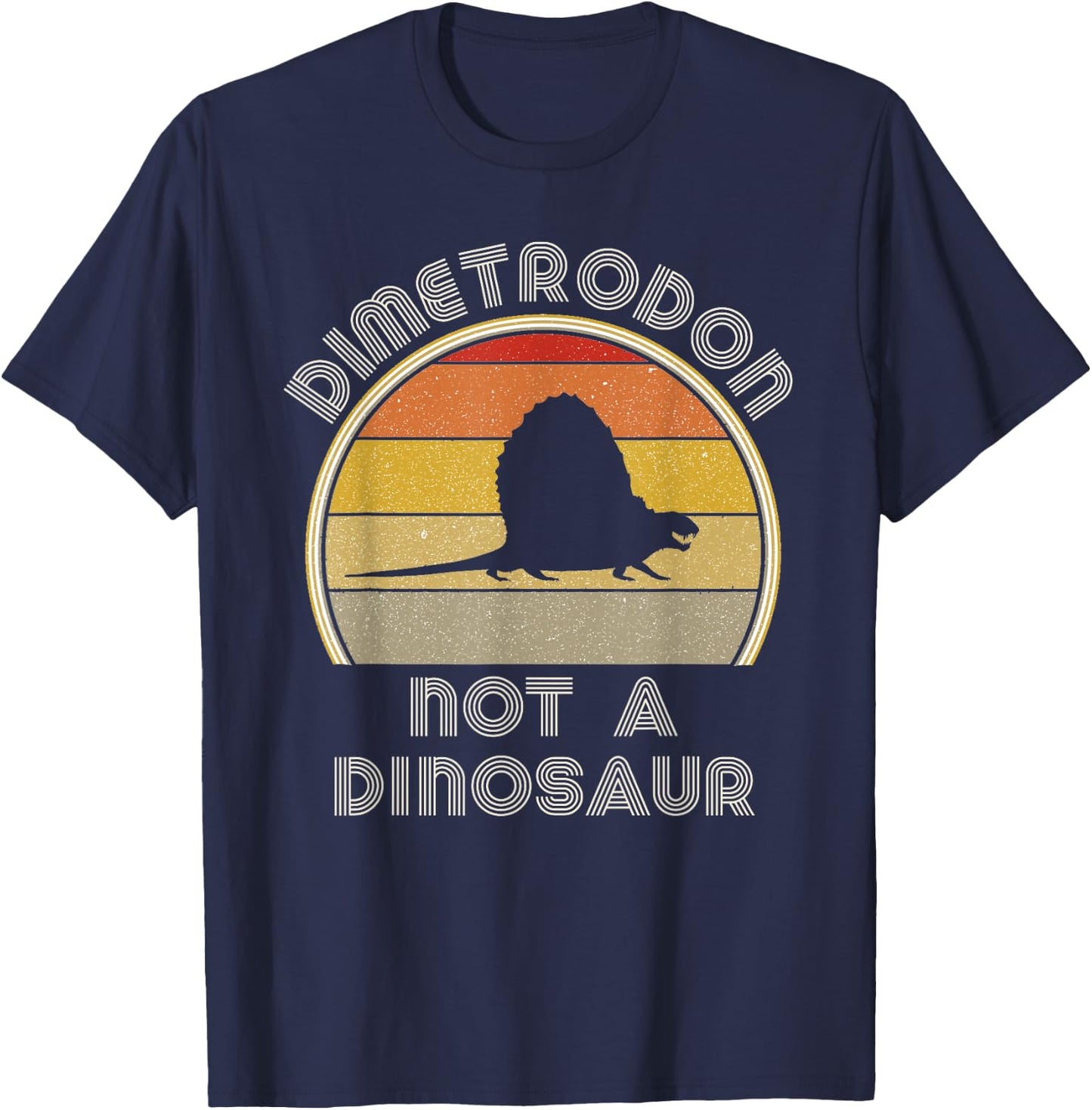 Dimetrodon Dinosaur Fact Funny Paleontology Stuff For Adults T-Shirt - T-Shirt | Navy