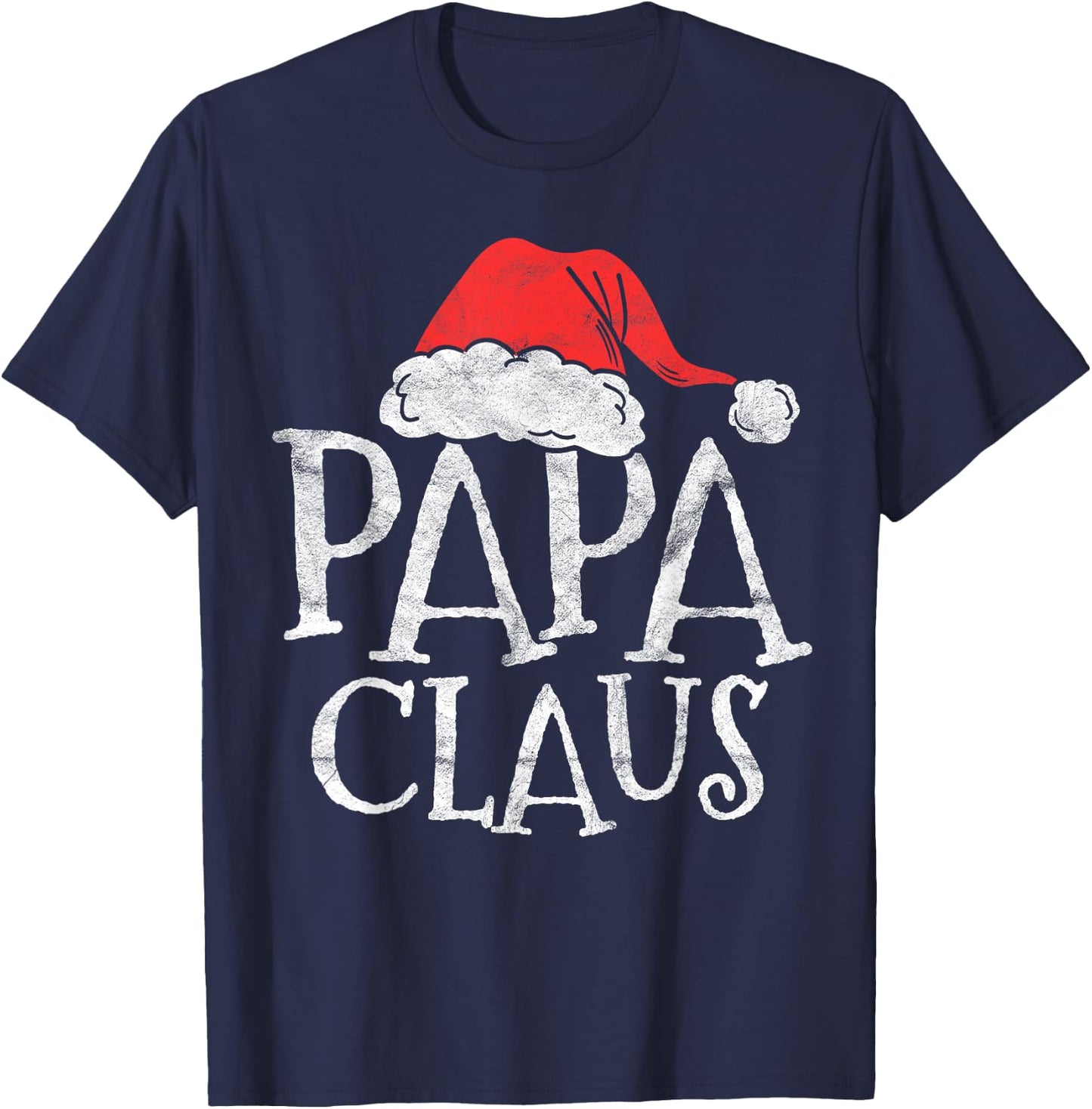 Retro Papa Claus Gift Funny Christmas Santa Costume Father T-Shirt - T-Shirt | Navy