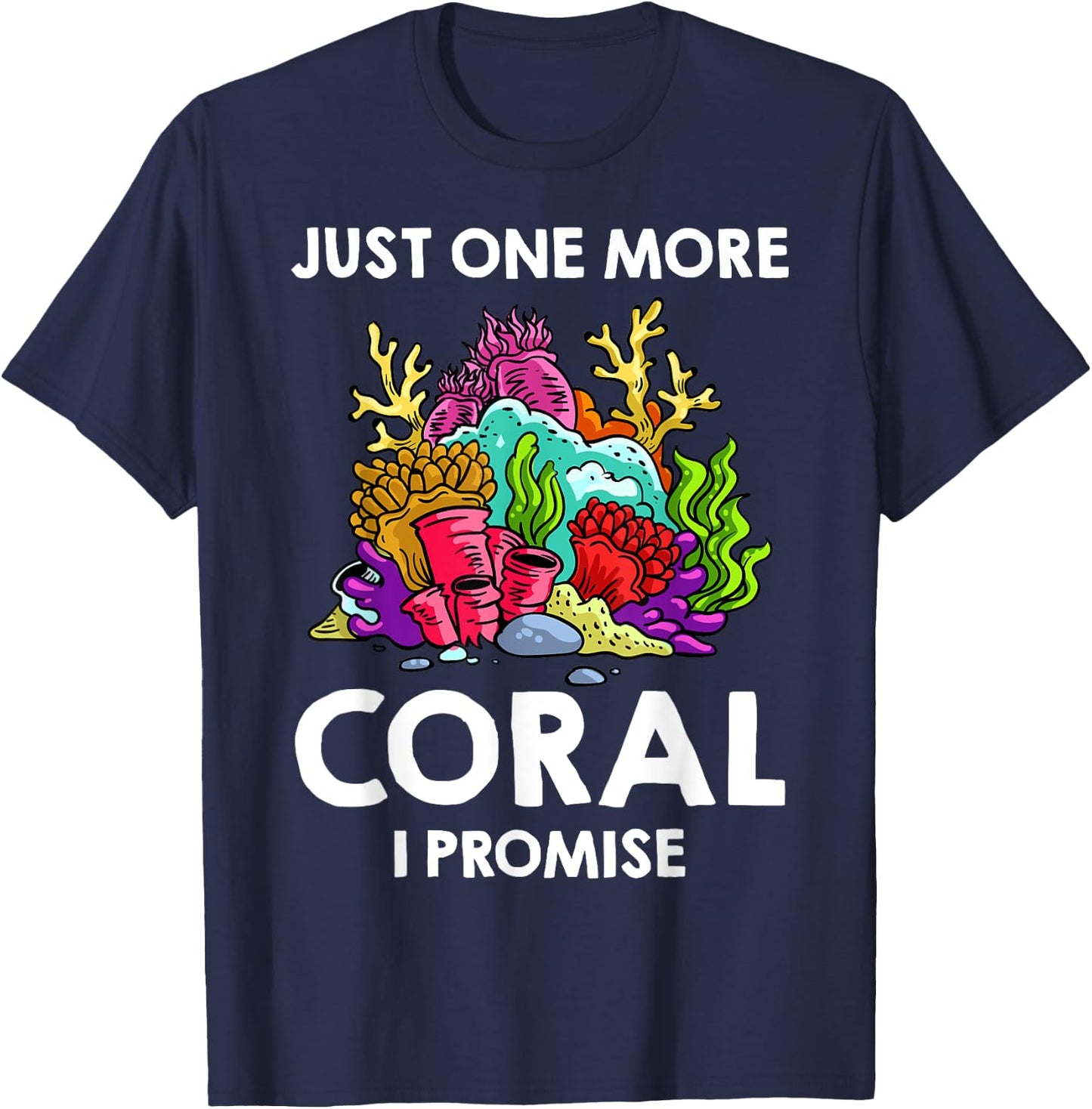 Coral Frag Reef Aquarium Fish Tank Aquarist T-Shirt - T-Shirt | Navy