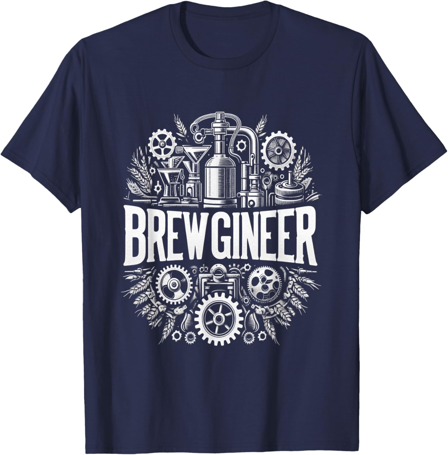 Creative Beer Enthusiast Brewery Lover Brewginee T-Shirt - T-Shirt | Navy