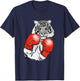 Funny Boxing Tiger With Red Gloves Kids Adults T-Shirt - T-Shirt | Navy