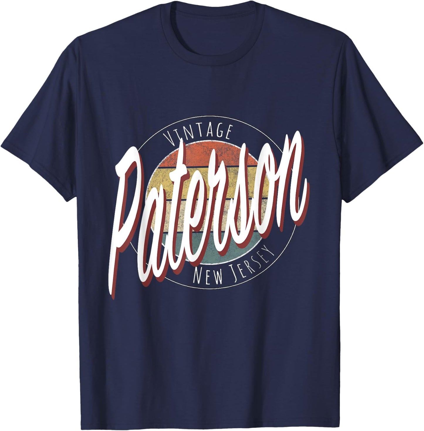 Vintage Paterson New Jersey T-Shirt - T-Shirt | Navy