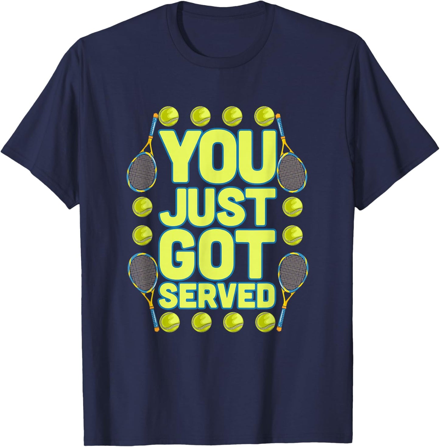 Tennis Player Meme Design for the Tennis Court | Tennis T-Shirt - T-Shirt | Navy