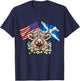 American with Scottish Roots Scotland American Highland Cow T-Shirt - T-Shirt | Navy