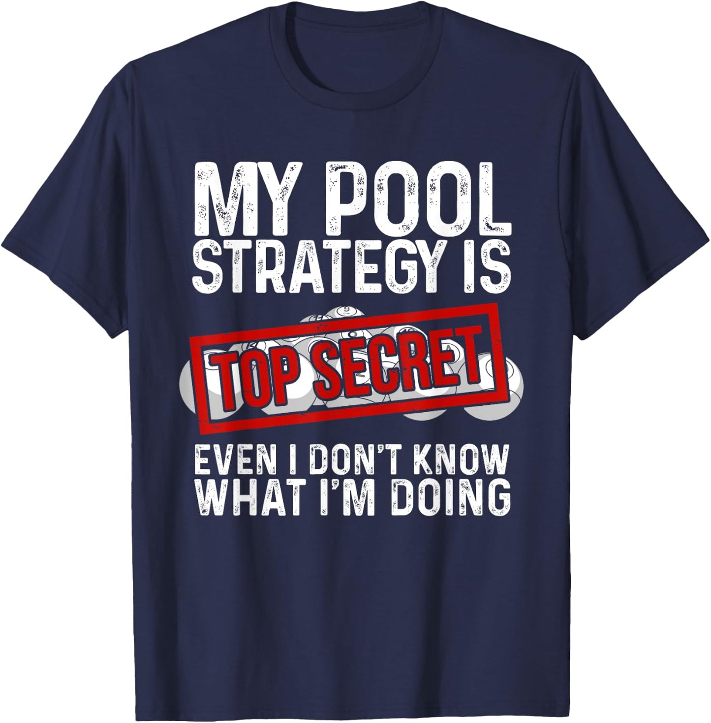 Funny Pool Player Billiards Gift Women Game Play T-Shirt - T-Shirt | Navy